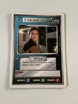 Star Trek CCG Personnel Federation Linda Larson Common Card - Image 1