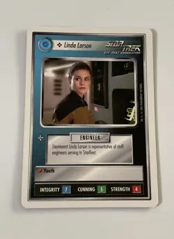 Star Trek CCG Personnel Federation Linda Larson Common Card - Image 1