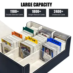 Basketball Card Deck Box for Trading Cards with 4 Supporters,1800+ TCG Storag... - Image 3