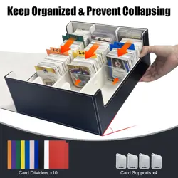 Basketball Card Deck Box for Trading Cards with 4 Supporters,1800+ TCG Storag... - Image 5