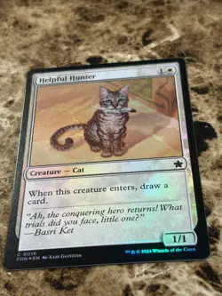 HELPFUL HUNTER Magic the Gathering MTG Foundations Foil - Image 1