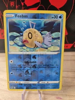 039/195 FEEBAS REVERSE HOLO SILVER TEMPEST POKEMON CARD - Image 1