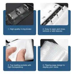 Mini Card Binder 1-Pocket, Super Lightweight Small Collectible Trading Card A... - Image 3