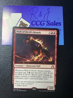 192/297 WOLF OF DEVIL'S BREACH MYTHIC SHADOWS OVER INNISTRAD MTG CARD - Image 1