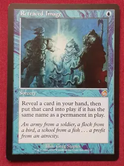 Magic The Gathering TORMENT RETRACED IMAGE blue card MTG - Image 1