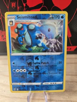 Pokemon Card - Seismitoad 046/192 - Reverse Holo Rare - Rebel Clash - Near Mint - Image 1