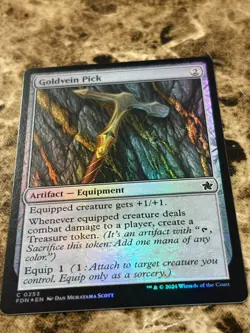 GOLDVEIN PICK Magic the Gathering MTG Foundations Foil - Image 1