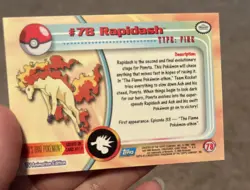 #78 Rapidash - Pokemon Topps Card - Blue Logo - Image 2