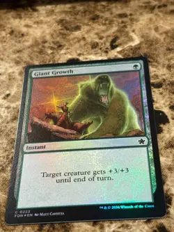 GIANT GROWTH Magic the Gathering MTG Foundations Foil - Image 1