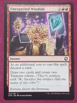 Magic The Gathering ADVENTURES IN FORGOTTEN REALMS AFR UNEXPECTED WINDFALL MTG - Image 1