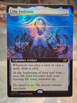 M 0353 The Endstone FOIL EXTENDED ART Artifact Edge of Eternities MTG Card - Image 1