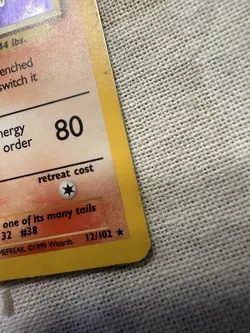 Pokemon NineTales Card 12/102 1999 Holographic (DETAILS IN LISTING) - Image 5