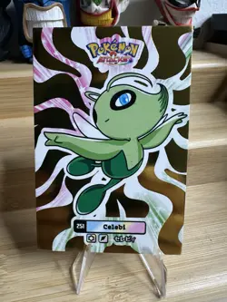 Celebi Flat Gold Foil Pokemon Attacks 2 Database Box Hit - Image 1