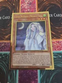 Yugioh Ghost Mourner & Moonlit Chill MGED-EN023 Premium Gold Rare 1st Edition NM - Image 1