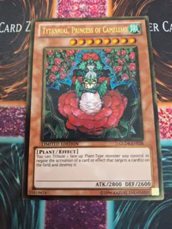 Yugioh Tytannial, Princess of Camellias GLD4-EN026 Gold Rare Limited Near Mint - Image 1