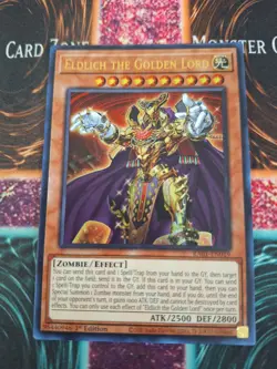Yugioh Eldlich the Golden Lord RA01-EN019 Ultra Rare 1st Edition Near Mint - Image 1