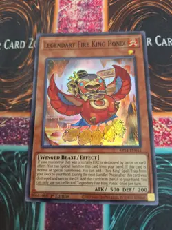 Yugioh Legendary Fire King Ponix SR14-EN045 Super Rare 1st Edition Near Mint - Image 1