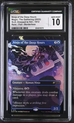 NINJA OF THE DEEP HOURS Secret Lair Foil Dressed to Kill CGC 10 MTG [Nostalgium] - Image 1