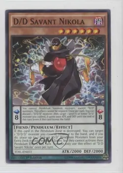 D/D Savant Nikola 1st Ed. YuGiOh The Dark Illusion #TDIL-EN011 13lr - Image 1