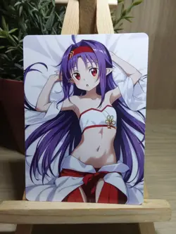 Konno Yuuki Sword Art Online Waifu Goddess Story Fan Art Anime Card Carte - Image 1
