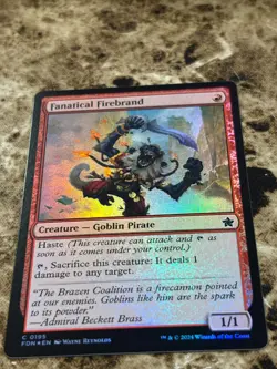 FANATICAL FIREBRAND Magic the Gathering MTG Foundations Foil - Image 1