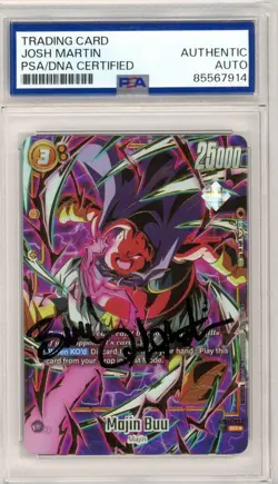 PSA Josh Martin Signed Dragon Ball Super Card Majin Buu FB03-093 - Image 1