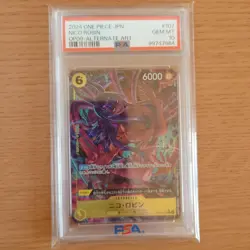 One Piece Card Nico Robin R Parallel PSA10 OP09-107 GEM MT Japanese - Image 1