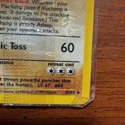 Pokemon Machamp 1st Edition Holo Card 8/102 Sealed Unopened Gem Mint Condition - Image 3