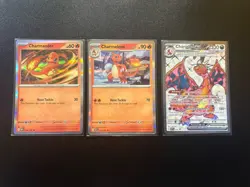 Pokemon Card Obsidian Flames Promo Charmander Charmeleon Evolution Charizard - Image 1