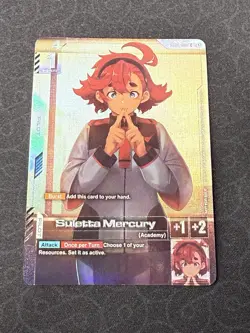 Gundam Card Game Suletta Mercury FIRST COMBAT Top 16 TCG Exclusive Promo English - Image 1