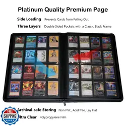 Rayvol Premium 16-Pocket Card Binder - Fits 1408 Trading Cards, Side Loading - Image 3