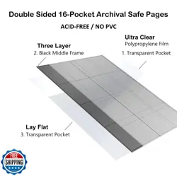 Rayvol Premium 16-Pocket Card Binder - Fits 1408 Trading Cards, Side Loading - Image 4