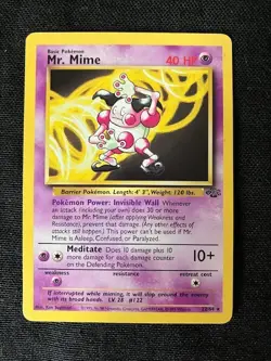 Mr. Mime Invisible Wall/Meditate 40 HP Pokemon Jungle TCG Card 22/64 - Image 1