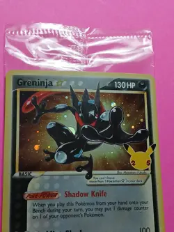 SEALED Pokemon Celebrations Greninja Star SWSH 144 Gold Star ETB Promo Card - Image 3