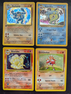 WOTC Base Set Holos 151 Pokemon 4 Card Lot vintage Holofoil Rare TCG Classic - Image 1