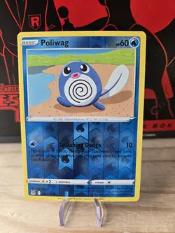 030/196 POLIWAG REVERSE HOLO LOST ORIGIN POKEMON CARD - Image 1