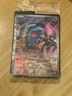 Pokemon Team Rocket Wobbuffet Card Destined Rivals Etb Promo Sealed 203. - Image 1