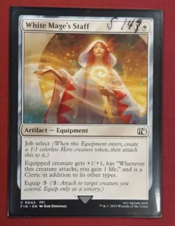 White Mage's Staff C 0042 - Final Fantasy MTG Magic The Gathering NM - Image 1