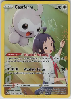 Castform Ultra Rare SWSH11: Lost Origin Trainer Gallery TG11/TG30 Pokemon - Image 1