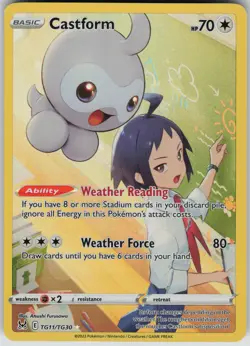 Castform Ultra Rare SWSH11: Lost Origin Trainer Gallery TG11/TG30 Pokemon - Image 1