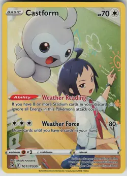 Castform Ultra Rare SWSH11: Lost Origin Trainer Gallery TG11/TG30 Pokemon - Image 1