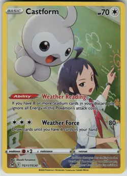 Castform Ultra Rare SWSH11: Lost Origin Trainer Gallery TG11/TG30 Pokemon - Image 1
