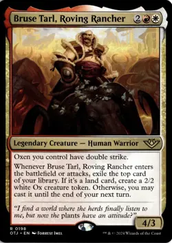 Bruse Tarl, Roving Rancher (198) R Outlaws of Thunder Junction NM MTG - Image 1