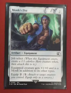 Monk's Fist - Final Fantasy #0265 MTG Magic The Gathering - Image 1