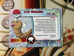 2000 TOPPS Chrome POKEMON Series 1-WEEDLE NM - Image 5