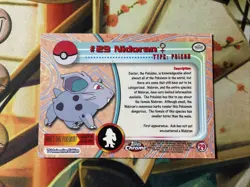2000 TOPPS Chrome POKEMON Series 1- NIDORAN NM - Image 4