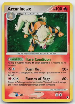 Pokemon tcg Rising Rivals #1/111 Arcanine Holo Moderately played - Image 1