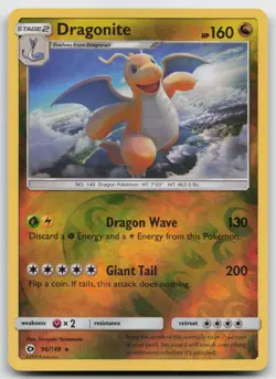 Pokemon tcg SM Base Set #96/149 Dragonite RH Lightly played - Image 1