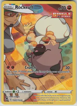 Rockruff Ultra Rare SWSH12: Silver Tempest Trainer Gallery TG07/TG30 Pokemon - Image 1
