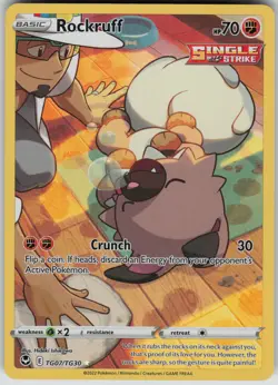 Rockruff Ultra Rare SWSH12: Silver Tempest Trainer Gallery TG07/TG30 Pokemon - Image 1